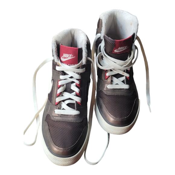 Nike Classic Delta Force High AC Dark Cinder Sail/Deep Red (375851-211) Size 7 - Picture 1 of 9